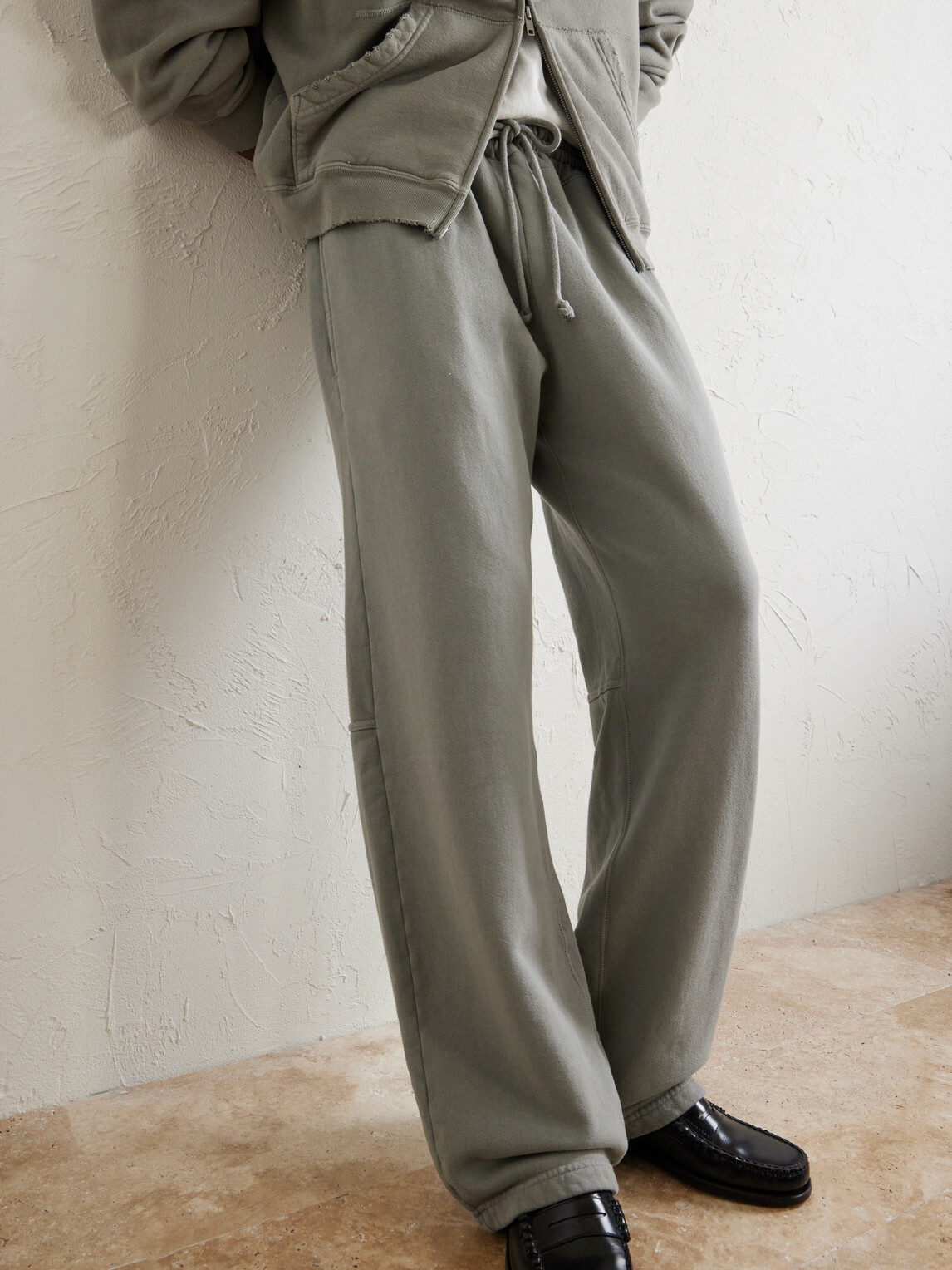 Cherry Los Angeles - Cotton-Fleece Drawstring Sweatpants - Gray