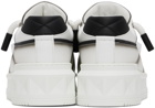 Valentino Garavani White & Black One Stud XL Sneakers