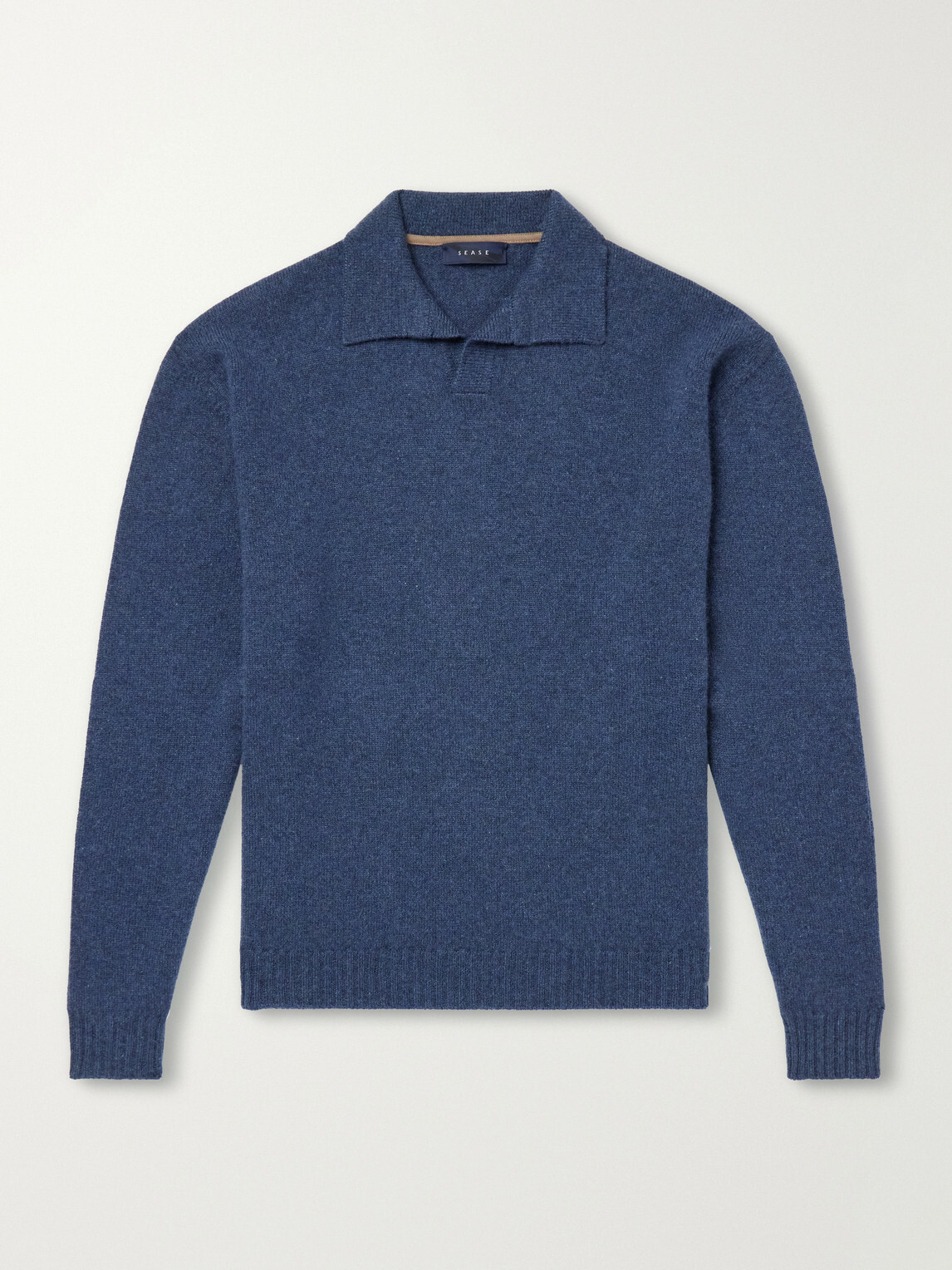 SEASE - Cashmere Polo Sweater - Blue