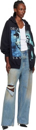 VETEMENTS Blue Distressed Baggy Jeans