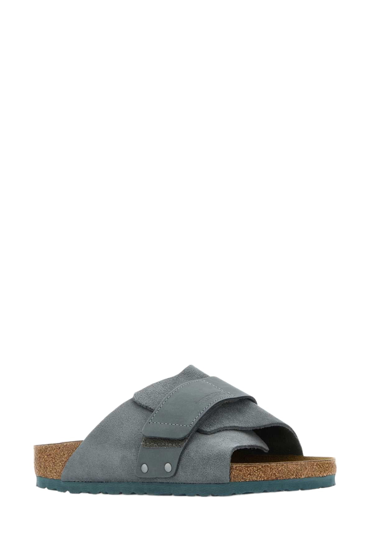 Birkenstock Powder Blue Suede Kyoto Slippers