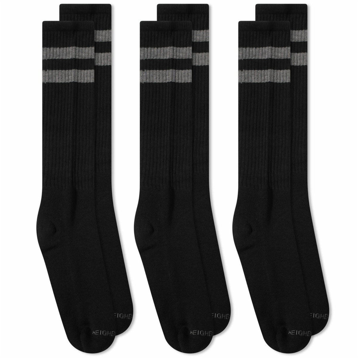 Photo: Neighborhood Men's Classic Sports Sock - 3 Pack in Black