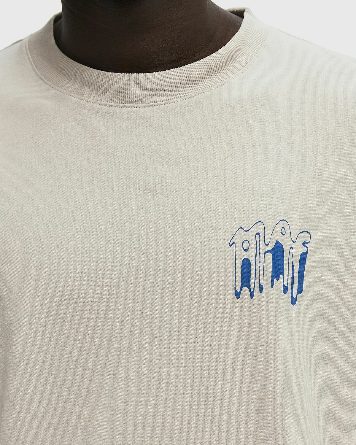 ØLÅF SMUDGE TEE Beige Mens Shortsleefe