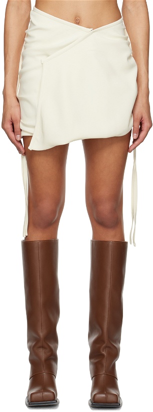 Photo: Elena Velez SSENSE Exclusive Off-White Miniskirt