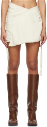 Elena Velez SSENSE Exclusive Off-White Miniskirt