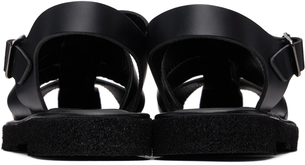 Paul Smith Black Leather Sandoval Fisherman Sandals