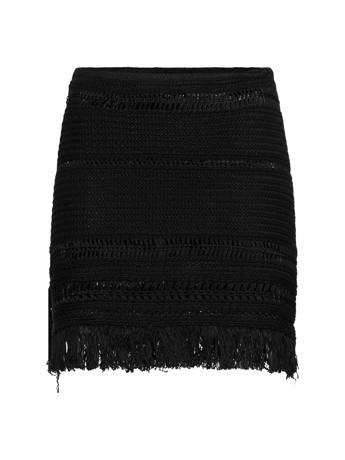 ミニスカート Isabel Marant Etoile Black Macrame Ardena Mini Skirt MARANT ETOILE Ardena Fringed Macrame Mini Skirt Isabel