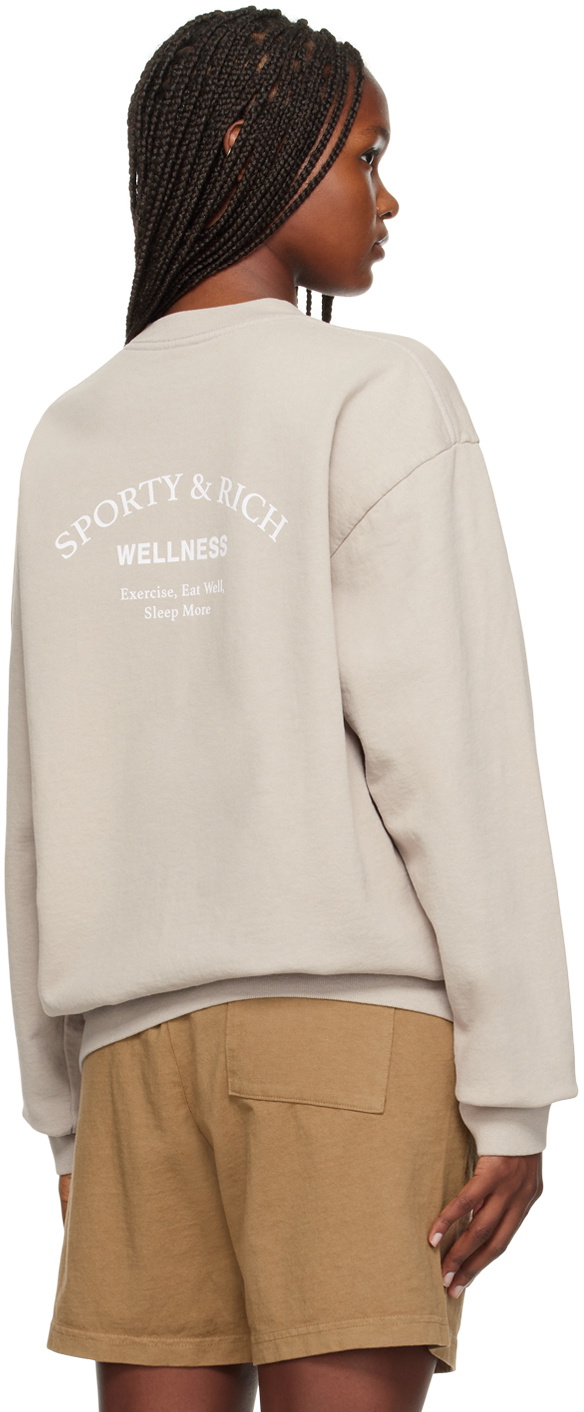 Sporty & Rich Grey 'Wellness' Studio Sweatshirt Sporty & Rich
