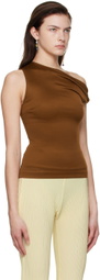 Atlein Tan Viscose T-Shirt