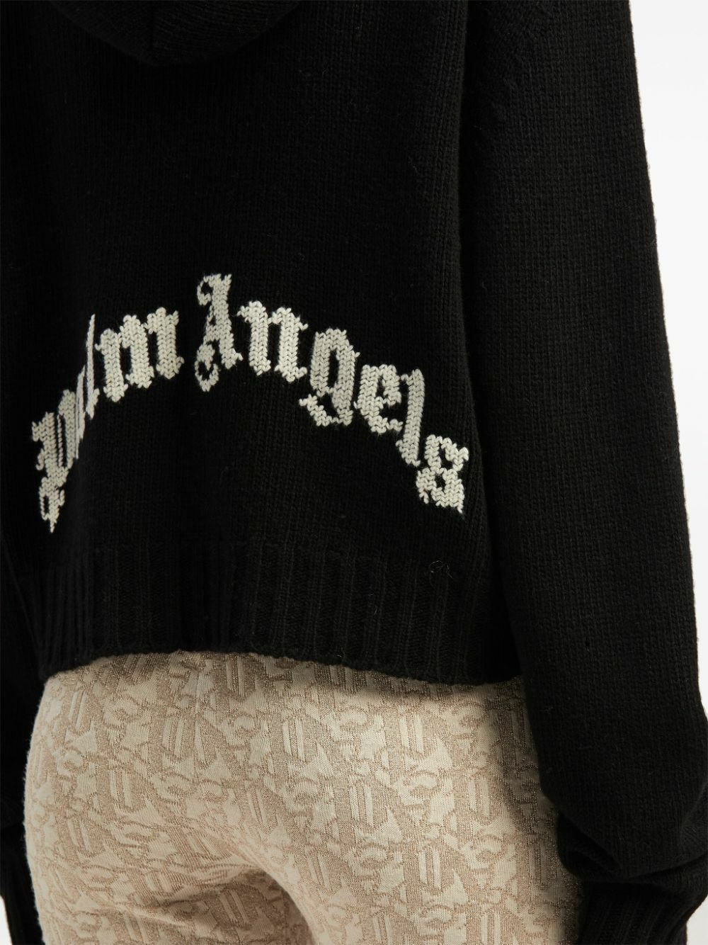 PALM ANGELS - Logo Wool Blend Hoodie