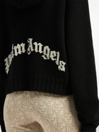 PALM ANGELS - Logo Wool Blend Hoodie