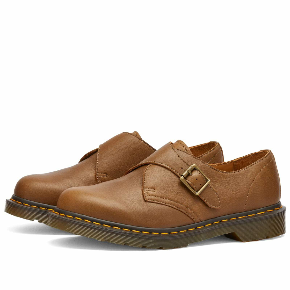 Dr. Marten’s Brown Leather Monk Velcro Strap Slip On Dr. Martens Brown Flats for Women for sale | eBay main image 3