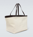 Bottega Veneta Leather-trimmed canvas tote bag