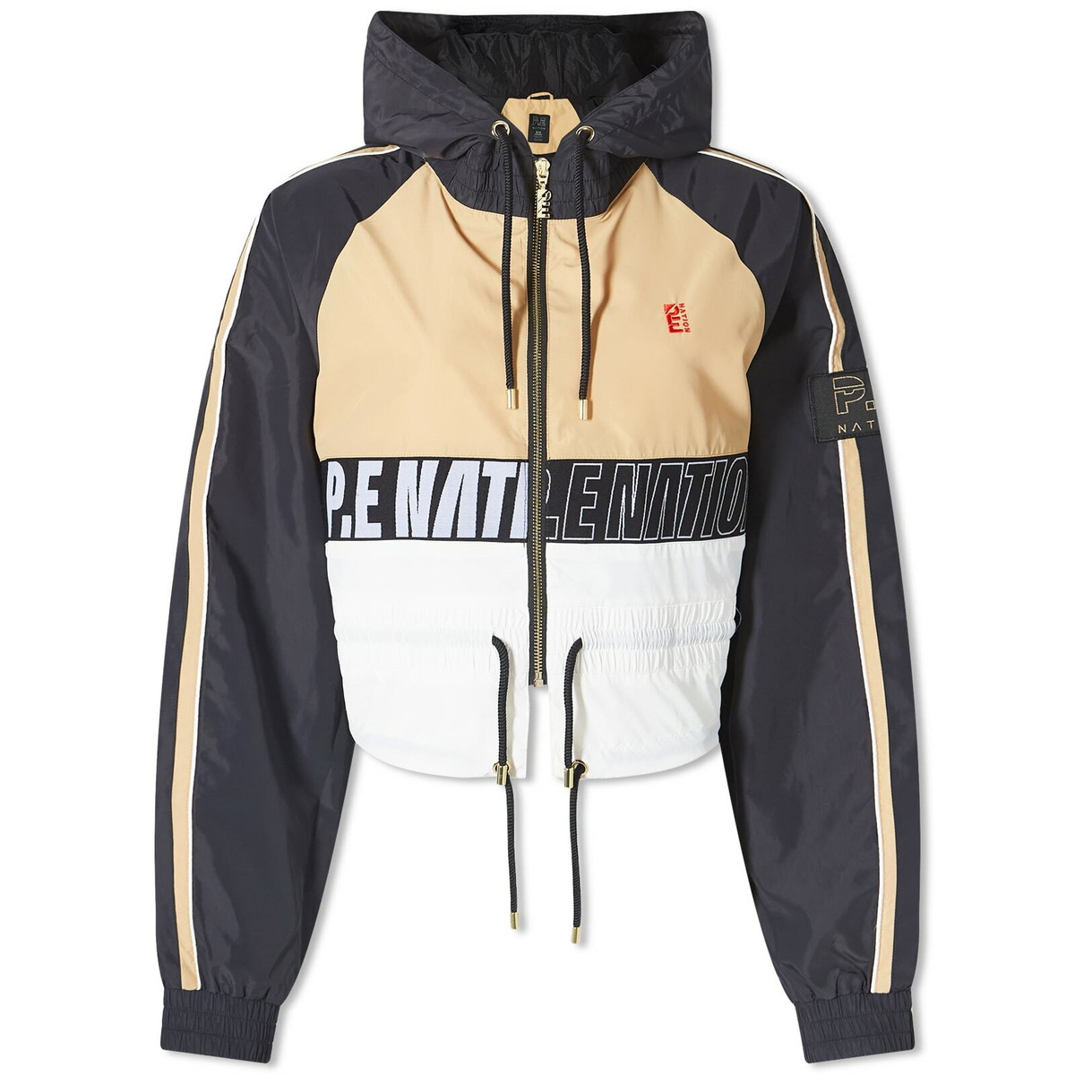 P.E Nation Women's Cropped Logo Jacket in Sand
