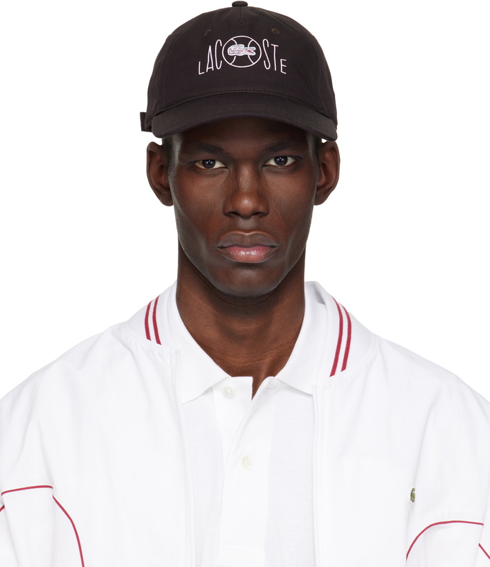 Photo: Lacoste Brown Printed Cotton Twill Cap