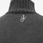 JW Anderson Men's Patch Pocket Turtleneck Jumper in Graphite/Grey