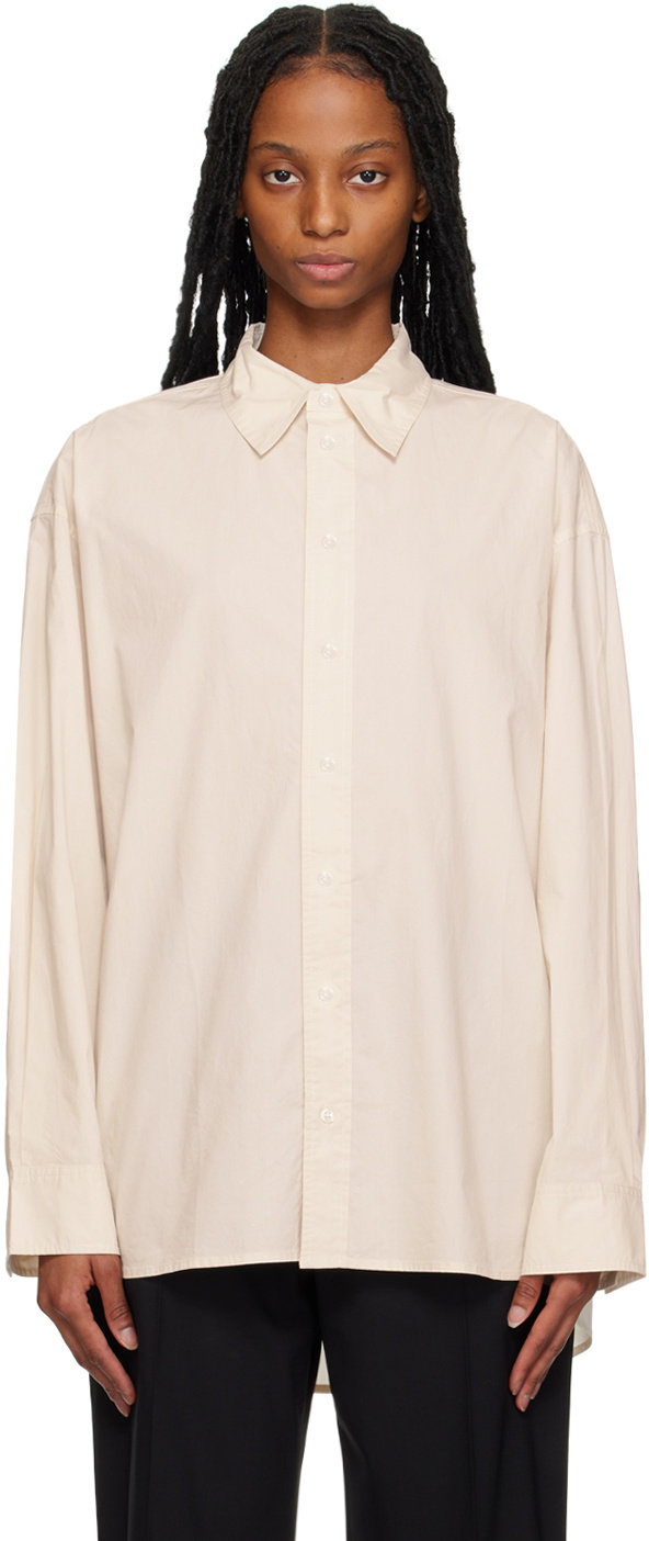 6397 Beige Oversized Shirt