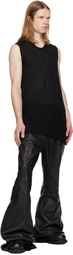 Rick Owens Black Tower Bolan Bootcut Leather Pants