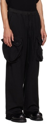 Julius Black Gasmask Wide Cargo Pants