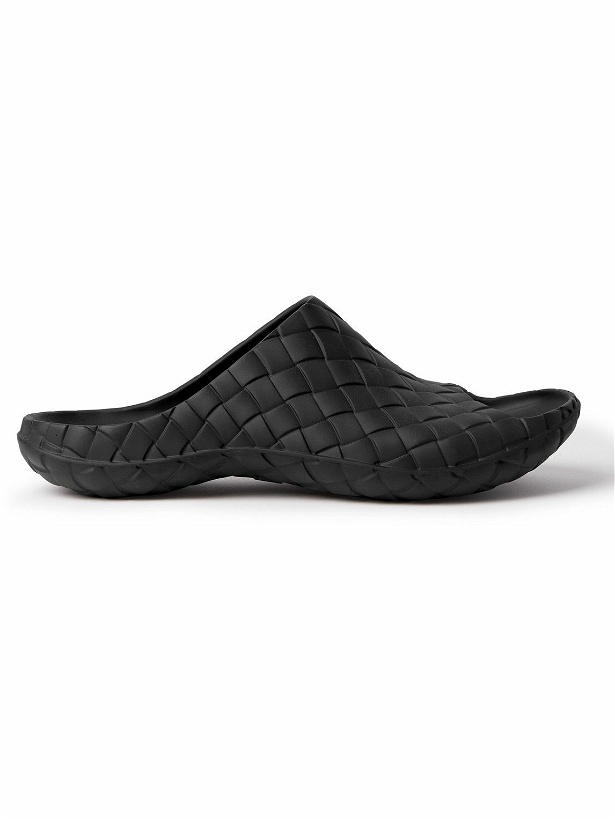 Photo: Bottega Veneta - Embossed Rubber Sandals - Black