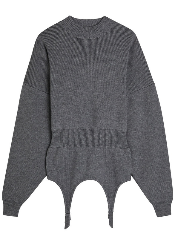 Photo: Jean Paul Gaultier Garter-embellished Wool Jumper Grey