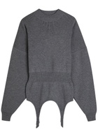 Jean Paul Gaultier Garter-embellished Wool Jumper Grey