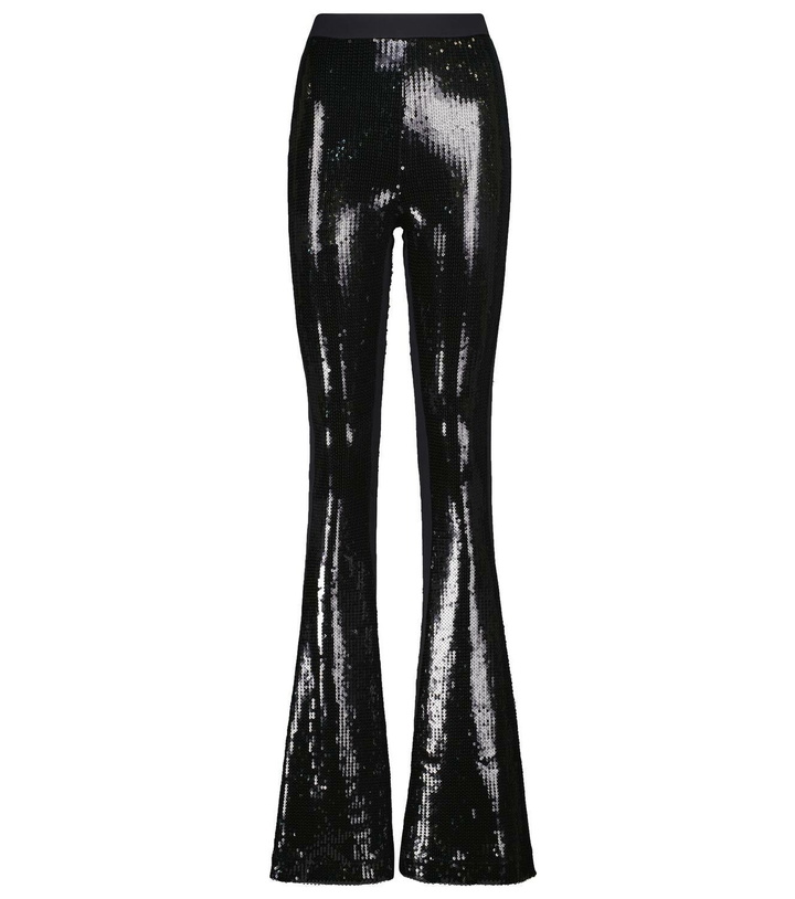 Photo: David Koma Sequined flared high-rise pants
