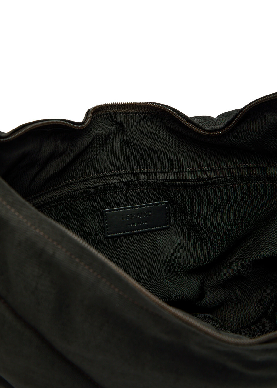Lemaire Medium Soft Game Quilted Nylon Canvas Shoulder bag - Brown - One Size