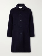 Officine Générale - Braxton Suede-Trimmed Wool Coat - Blue