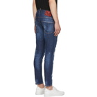 Dsquared2 Blue Top Spot Skinny Dan Jeans