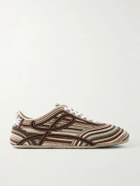 LOEWE - Paula's Ibiza Yago Embroidered Canvas Sneakers - Brown