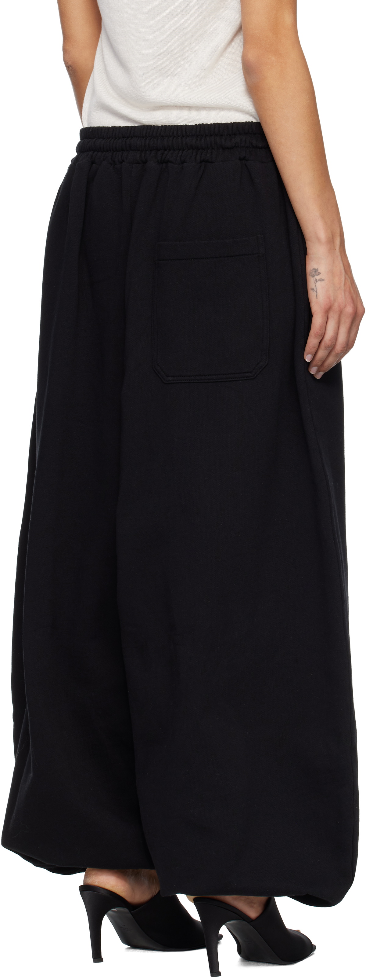 LU'U DAN Black Baggy Bontans Sweatpants