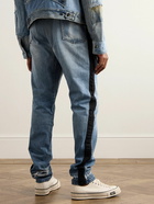 Greg Lauren - Straight-Leg Appliquéd Jeans - Blue