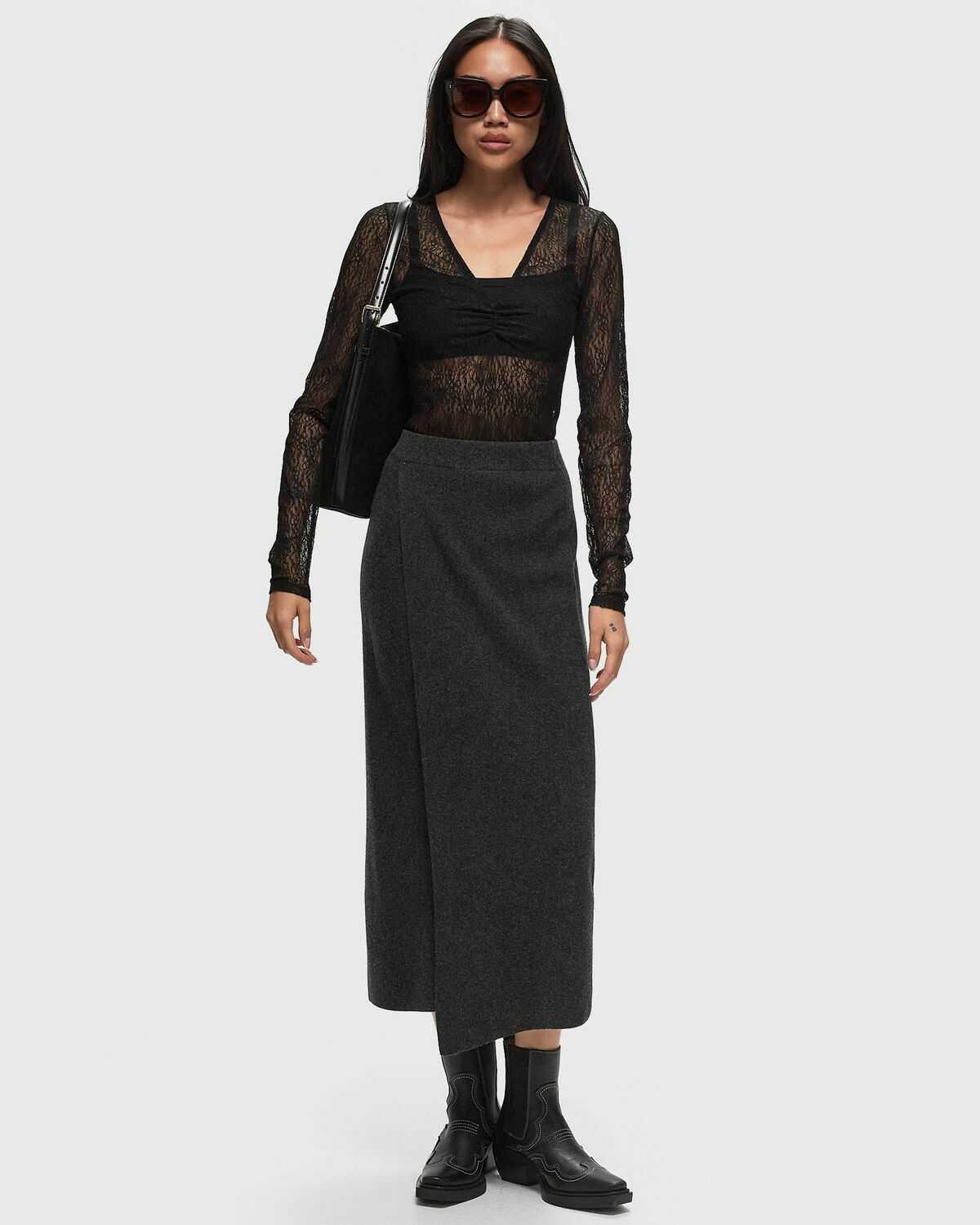 Gestuz Manzigz Skirt Grey Skirts