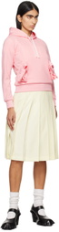 Comme des Garçons Girl Pink Polyester Jersey Bow Hoodie