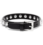 Valentino - Valentino Garavani Rockstud Leather Bracelet - Men - Black
