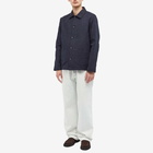 A.P.C. Men's Kerlouan Twill Chore Jacket in Dark Navy