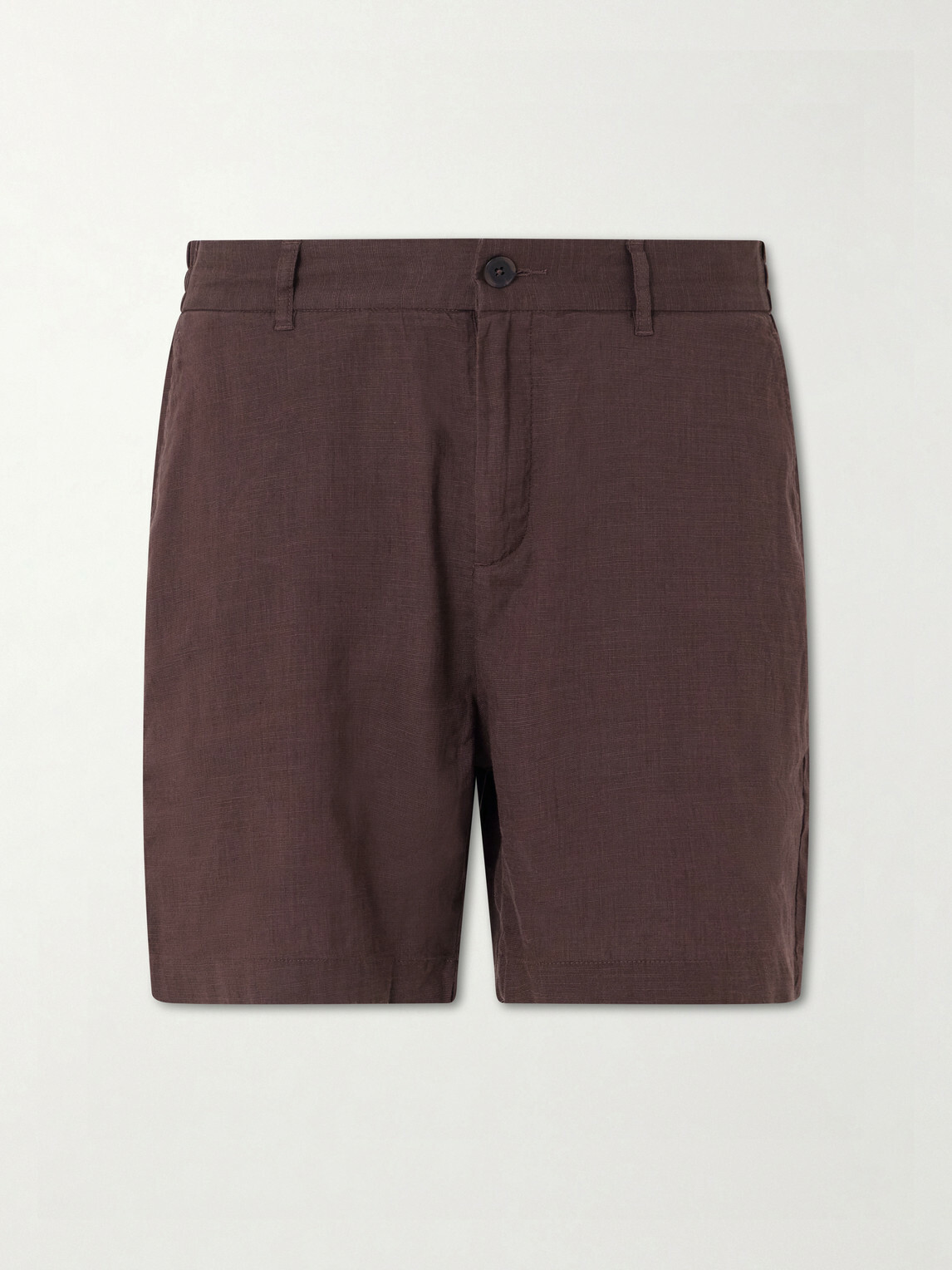 Onia - Straight-Leg Linen-Blend Shorts - Brown
