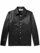 Séfr - Rainier Faux Leather Overshirt - Black