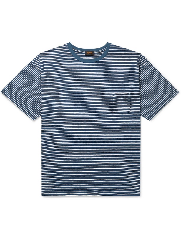 Photo: CHIMALA - Striped Cotton-Jersey T-Shirt - Blue - XS