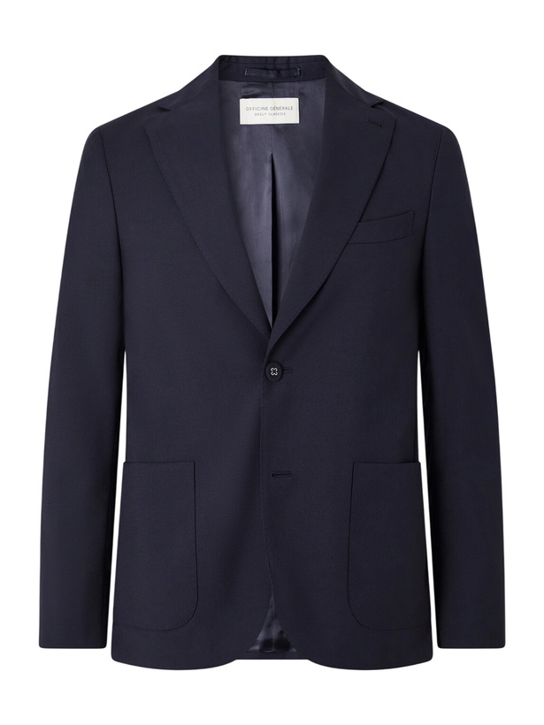Photo: Officine Générale - Arthus Wool-Fresco Suit Jacket - Blue