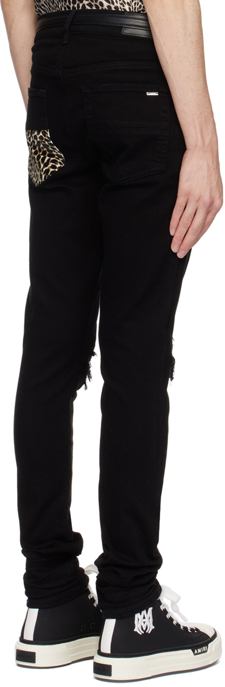 AMIRI Black Leopard MX1 Jeans