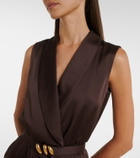 Max Mara Belted satin jumpsuit