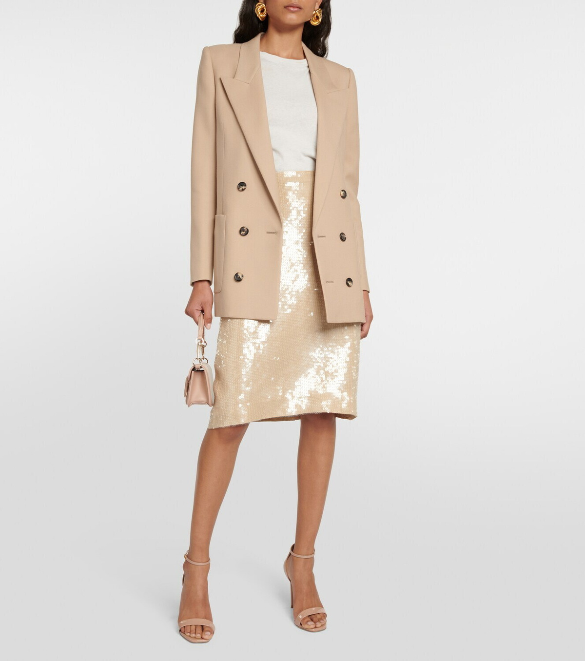 Nili Lotan Bonne sequined midi skirt