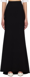 Valentino Black Flared Maxi Skirt