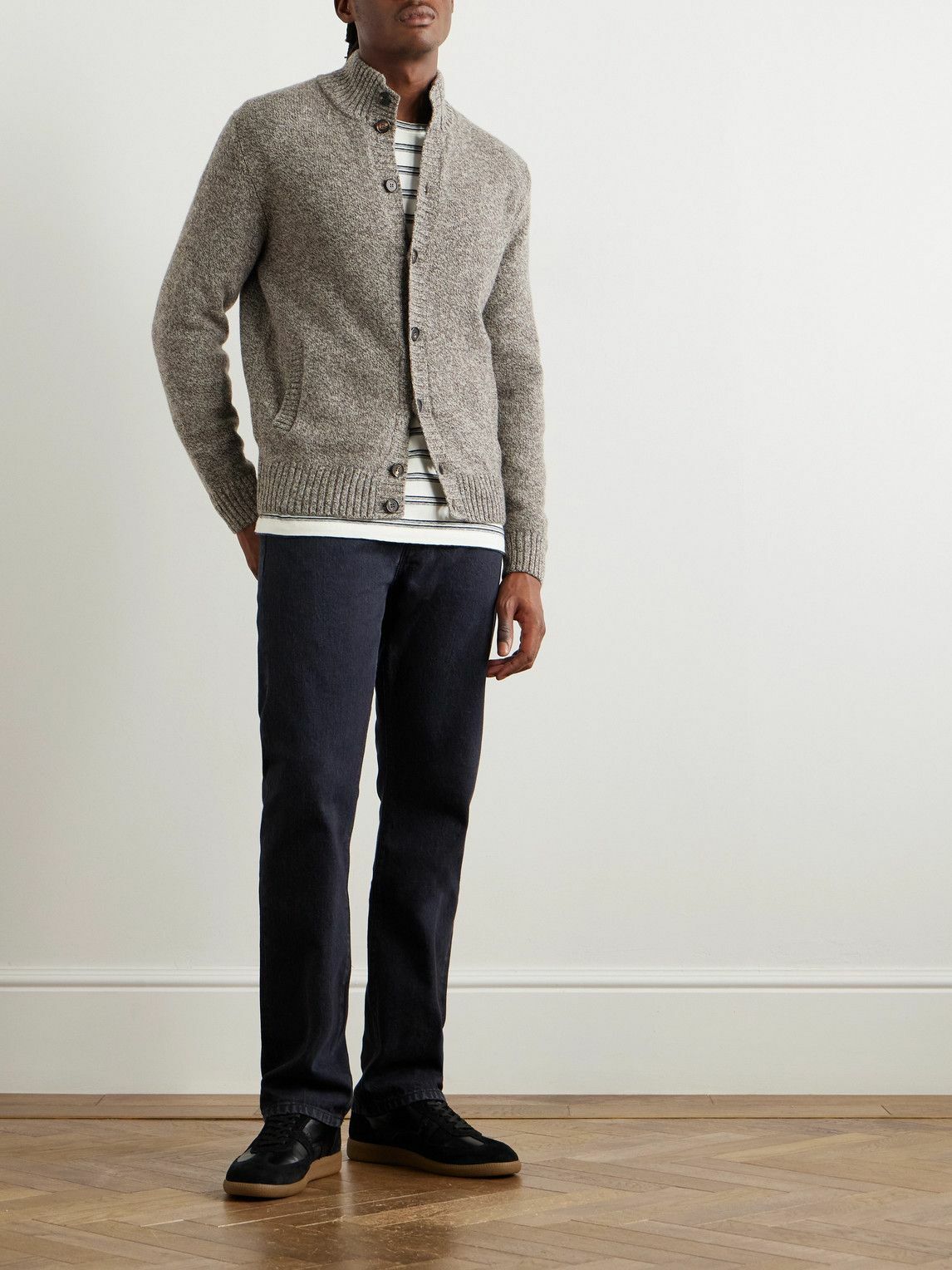 Incotex - Zanone Wool Cardigan - Gray
