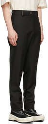 Wooyoungmi Black Wool Tapered Trousers