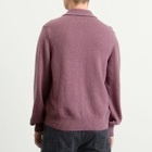 Corridor Men's Brushed Alpaca Polo in Plum