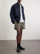 Gallery Dept. - Zuma Straight-Leg Camouflage and Logo-Print Cotton-Jersey Shorts - Green