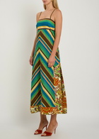 Alemais Charlie Striped Linen Midi Dress Multicoloured